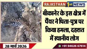 बीकानेर के इस क्षेत्र में पैंथर: ने पिता-पुत्र पर किया हमला, दहशत में स्थानीय लोग